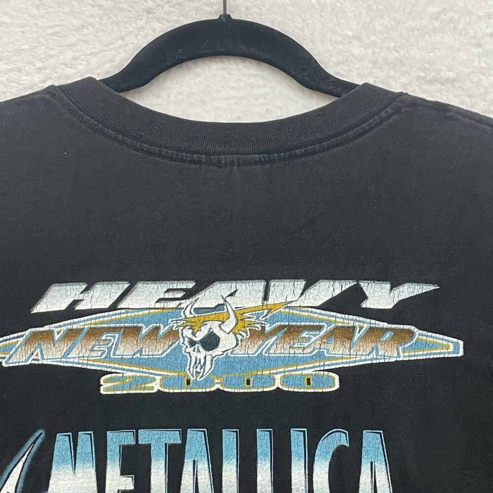Vintage Metallica Shirt Mens Large Black Motor City Millennium Concert 1999 90s - Picture 6 of 10